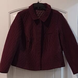 Briggs New York Quilted Wine-Red Jacket